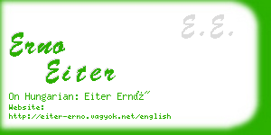 erno eiter business card